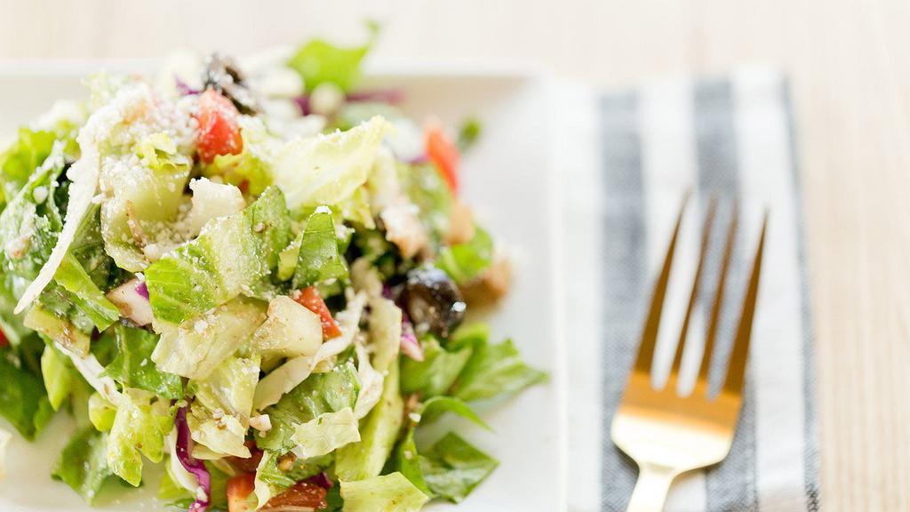Mista Salad · Mixed greens, tomatoes, mushrooms, black olives, pepperoncini, mozzarella, Parmesan, croutons and balsamic vinaigrette.