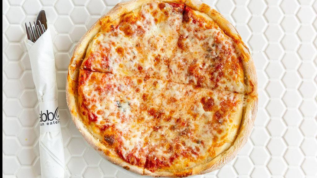 Kids Mini 1 Topping Pizza · Savory pie with a dough base topped with sauce and cheese.