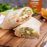 Chile Relleno Burrito · Burrito stuffed with an Anaheim pepper, cheese, Whole Beans, rice and salsa
