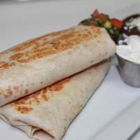 Monterrey Burritos · 2 original burritos from monterrey Mexico, filled with cheese and your choice of chicken, st...