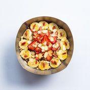 Warrior Bowl · Organic Sçai, VB Blend, Almond Milk, Bananas, Blueberries, Raspberries, Flax Seed, Broccoli ...