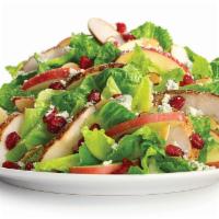 Napa Valley Salad · Grilled chicken, romaine lettuce, bleu cheese, apples dried cranberries and almonds.