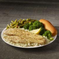 Lemon Pepper White Fish Meal · A fillet of our tender and flaky white fish, seasoned with pepper and tangy lemon. Served on...