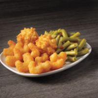 Kid's Popcorn Shrimp Meal · A plentiful portion of tender, breaded bite-sized shrimp with a choice of side, drink, and 3...