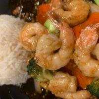 11B. RICE STIR-FRIED WITH SHRIMP- CƠM TÔM XÀO · (broccolli, carrot, shrimps)
