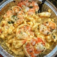 Mob Shrimp mac n cheese · Loaded mac and cheese , with bacon , jalapenos and shrimps