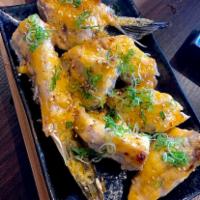Baked Sake/Hamachi Kama · Baked Chopped Collar of Salmon/ Yellowtail with spicy mayo, sesame and scallions