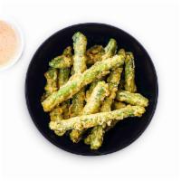 Tempura String Beans · served with white sauce