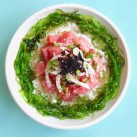 Hawaiian Classic Bowls · Ahi tuna, sweet onion, hijiki, scallion, house shoyu, seaweed salad and sesame seeds.