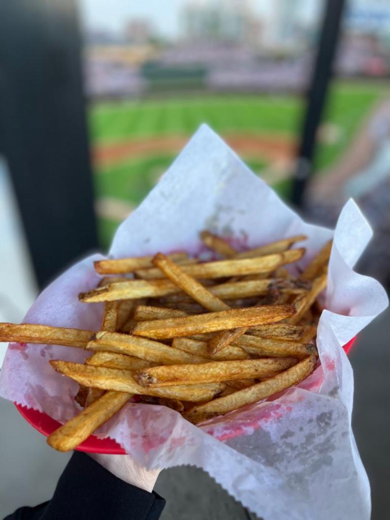 French Fries · Deep fried & salted potatoes.