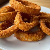 Onion Rings · Beer battered onions rings.