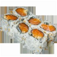 Spicy Salmon Maki · Rolled sushi.