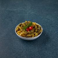 Fusilli Pesto · Basil, garlic, extra virgin olive oil and Parmesan cheese.