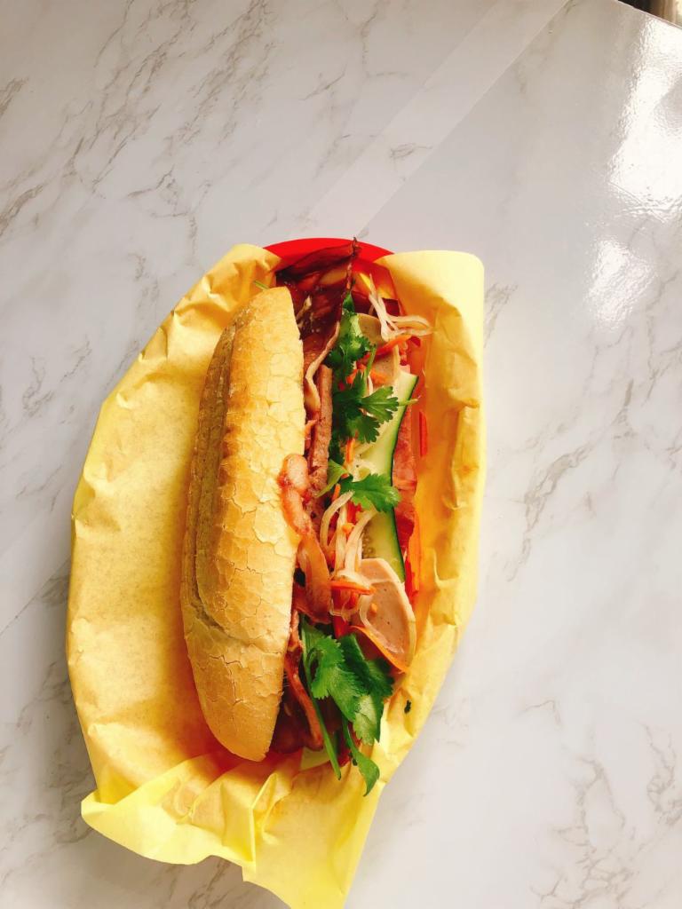 Plentea Special Bánh Mì · have pork roll ,pork belly, sausage ,ham , butter and pate 