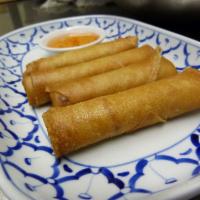  Thai Spring Rolls · Crispy rolls, filled with vegetables, herbs and spices. Served with honey-pepper sauce.