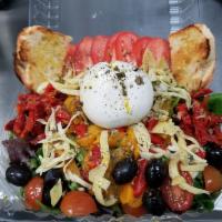 Burrata Salad (Bestseller) · Burrata cheese (imported from South Italy), burrata cheese is the highest quality of mozzare...