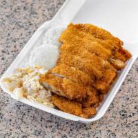 Mini Chicken Katsu Plate Lunch · 1 scoop rice and 1 scoop mac or toss.