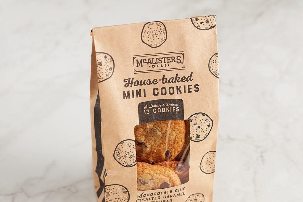 Mini Cookie Bag · A Bakers Dozen of McAlister's House-baked Mini Chocolate Chip Cookies.