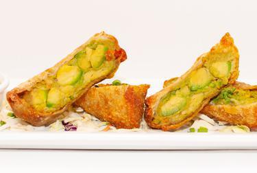 Avocado Eggrolls · House made eggrolls filled with fresh avocado, sundried tomatoes, red onions, cream cheese, and our own blend of herbs and spices.