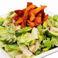 Caesar Salad · Our classic Caesar salad with romaine, Parmesan cheese, and croutons; add chicken $5 add sal...