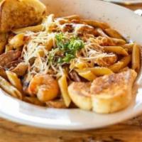 Socialaya - Jambalaya · Sauteed shrimp, andouille sausage, chicken, tomato, scallions, and penne pasta, tossed in a ...