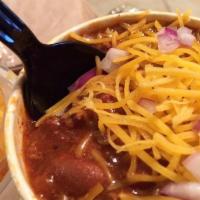 Homeade Chili · Our special recipe with just the right mix of spices, beans and seasoned ground beef.
