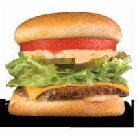 California Classic Cheeseburger · 100% all-beef patty served on a fresh bun with Thousand Island dressing, slice of cheese, le...
