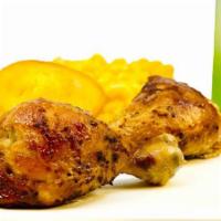 Kids 2 Roasted Drumsticks Meal · 2 Roasted Drumsticks served with your choice of side, corn muffin & drink