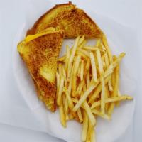 Grilled Cheese Sandwich · American and provolone cheese.  Add bacon for an additional charge. Served with fries or sub...