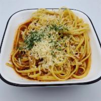 Kids Spaghetti · Small bowl of spaghetti noodles, marinara sauce and Parmesan cheese. 3 meatballs available o...