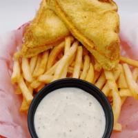 Kids Grilled Cheese Sandwich · American cheese on Texas toast and served with fries.