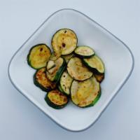 Zucchini · Grilled with soy sauce or tempura battered and fried. Vegetarian.