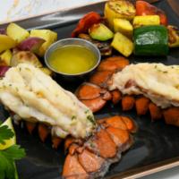 Twin Lobster Tails · Chefs Seasonal Vegetables / Roasted Potatoes