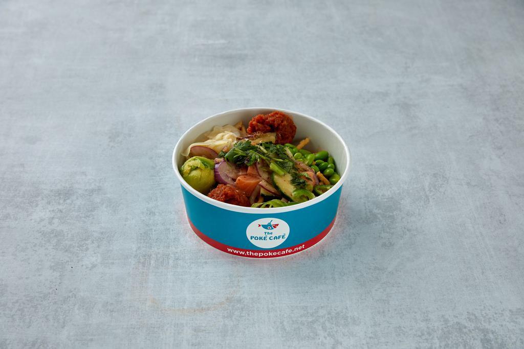 Medium Poke Bowl · 3 Scoops of protein with your choice of toppings and mix-ins.