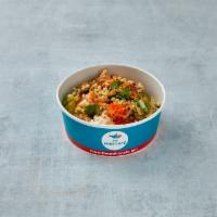 Large Poke Bowl · 5 scoops of protein with your choice of toppings and mix-ins.