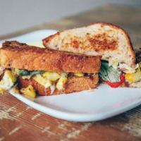 Grilled Veggie Sandwich · Multi-grain, zucchini, yellow squash, eggplant, red and yellow peppers, balsamic red onion, ...