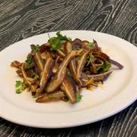Pig Ear 包装猪耳 (0.5lb) · THIS IS NOT A DISH. Packaged and vacuum sealed pig ear in mala braised sauce. Ready to eat. ...