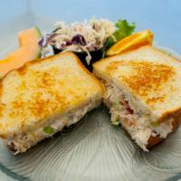 Albacore Melt Sandwich · Tuna, tomatoes, Jack cheese on grilled sourdough.