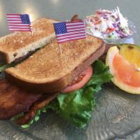 Rocky Mountain B.L.T. Sandwich · 1/2 lb. bacon, lettuce, tomatoes, mayo on toasted wheat.