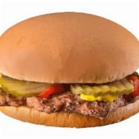 Kids' Hamburger · One 100% beef patty, pickles, ketchup and mustard served on a warm toasted bun.