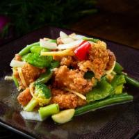 Fish Ginger · Deep fried fish sauteed with onion, celery, and scallion in the fresh ginger sauce. Served w...