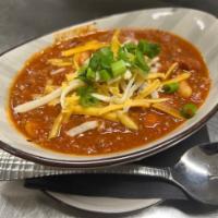 Short Rib & Beef Chili  · white and red kidney beans, fire roasted tomatoes, braised short rib, ground beef, roasted p...