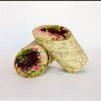 Sandwich Cleanse (Wrap) · Spinach Wrap, Red Beetroot, Quinoa, Baby Leaf, Pumpkin Seed, Asparagus.