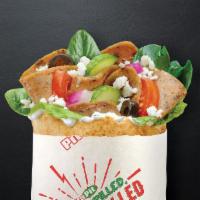 Gyro · Seasoned strips of lamb & beef. Then you pick the toppings. 