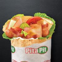 Kids Pita · Choose from ham, turkey, chicken, or falafel. Includes 3 toppings, 1 cheese, and 1 sauce.