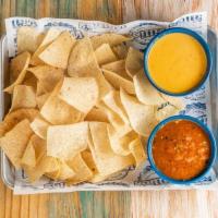 Chips with Queso · Chips, salsa, and queso