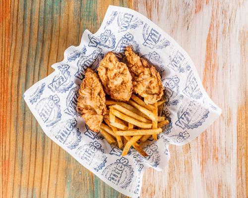 Kids' Chicken Tenders · Chicken tenders served with choice of side