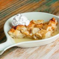 Bourbon Bread Pudding · Sweet cinnamon bread pudding with a bourbon sauce.
