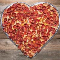 Heart Shaped Pepperoni Pizza · Large 1-Topping Heart Shaped Pepperoni Pizza now available for a limited time only.