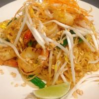 Pad Thai ( Gluten Free) · Thin rice noodles with fish sauce, egg, ground peanuts, bean sprouts and scallions. Gluten f...